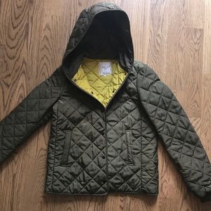 Padded coat green and lime